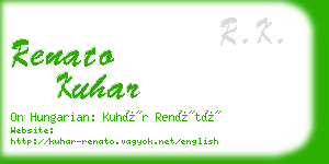 renato kuhar business card